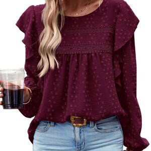 Fall Cranberry Blouse
